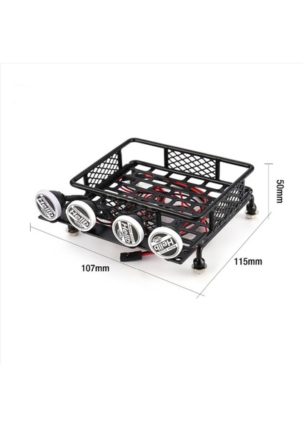 2x Metal 115x107mm Bagaj Taşıyıcı Çatı Rafı Tamiya CC01 CR01 RC4WD D90 Eksenel SCX10 1/10 (Yurt Dışından)
