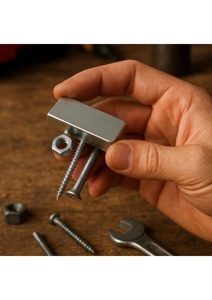 5 Adet 40x20x5mm Neodyum Magnet Güçlü N35 Mıknatıs Köşeli Nikel Kaplama