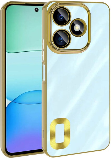 Xiaomi Redmi 13 4g Kılıf Kamera Korumalı Logo Gösteren Nxxa Omega Kapak-Gold