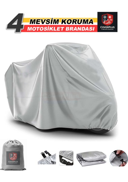 Xef 450 4t MY23 Branda Motosiket Brandası (Gri Renk) Motor Örtüsü Çadır Su Geçirmez Motosiklet Kılıfı Motor Brandası
