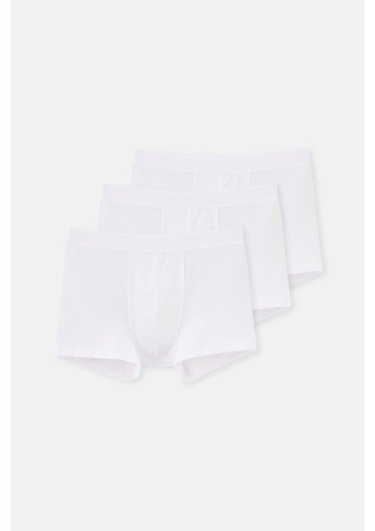 Erkek Pamuklu Lastik Detaylı 3'lü Paket Boxer D5210