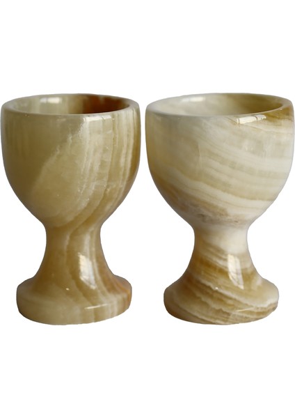 Bal Oniks Doğal Taş Yumurta Kadehi Seti – El Yapımı Dekoratif 2’li / 6’lı Takım, Şık Ev Aksesuarı fiyatları