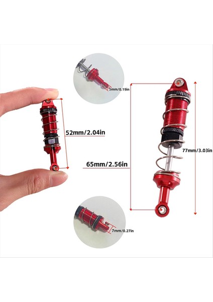 WLTOYS için Metal Yağ Şok Emici Damper 12427 12428 12423 12429 RC Araba Yükseltme Parçaları (Yurt Dışından)