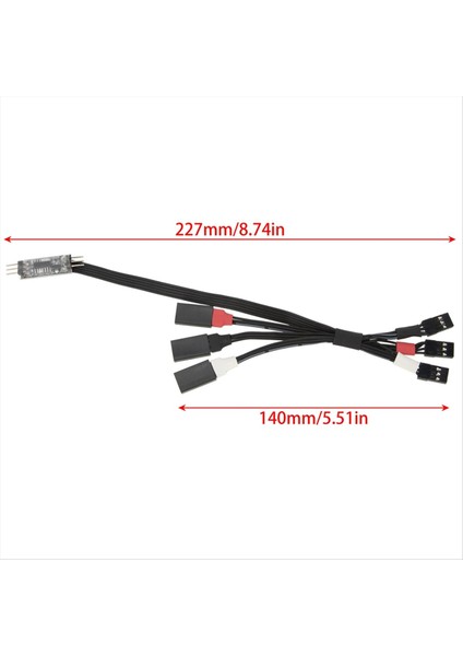 RC Araba 4Ws Dört Tekerlek Direksiyon Kontrol Hattı Paneli İçin servo kontrol kablosu 1/8 1/10 1/18 1/24 RC Paletli (Yurt Dışından)