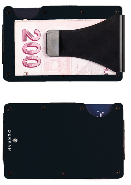 Minimalist Cüzdan & Kartlık - Erkek Kartlık | RFID Korumalı Alüminyum Kartlık | Black fırsatları