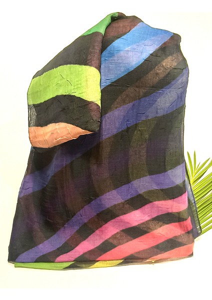 90X90 Lüks Figürlü Gösterişli Dökümlü Eşarp fiyatları