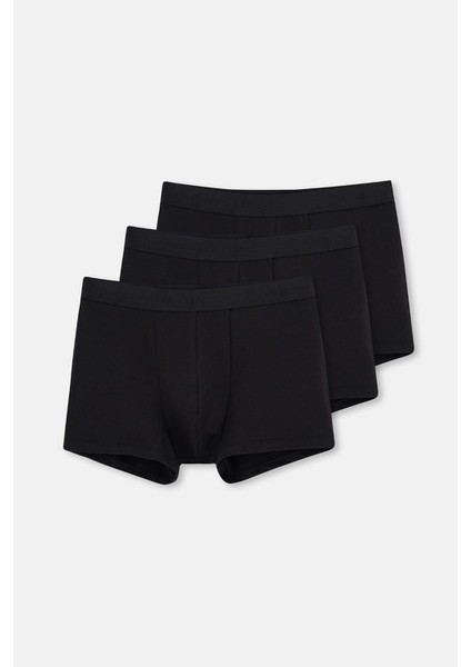 Erkek Pamuklu Lastik Detaylı 3'lü Paket Boxer D5210
