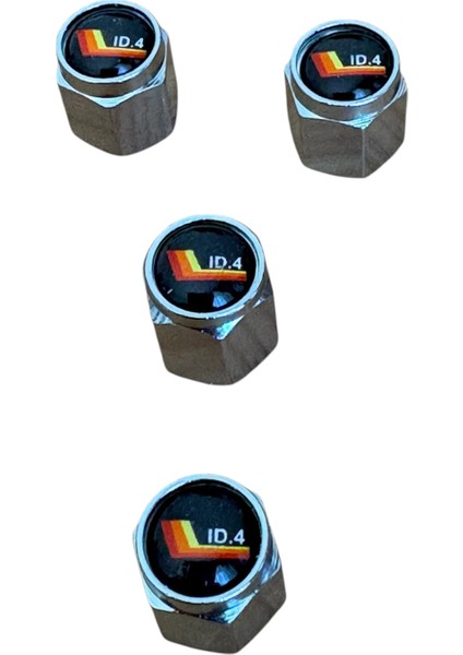 Id.4 Logo Metal Siyah Sarı Turuncu Renk 4 Adet Sibop Kapak