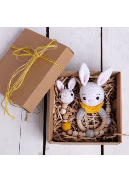 Organıc Yeni Doğan Bebek Hediye Seti, Unısex Bebek Seti Tavşancık