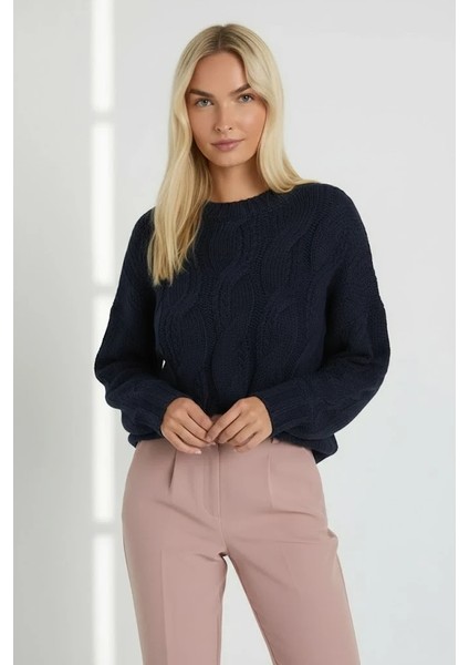 Konforlu & Şık Saç Örgü Bisiklet Yaka Kadın Triko Kazak fiyatları