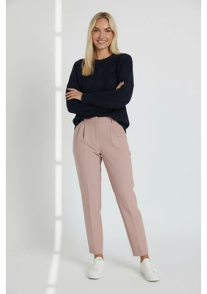 Konforlu & Şık Saç Örgü Bisiklet Yaka Kadın Triko Kazak fırsatları