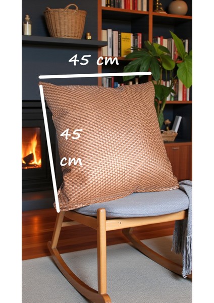 Deri 45X45 Kırlent ( Içi Dolu) Salon Minderi, Minder, Gold Deri , Minderi Koltuk Minderi, Yastık fiyatları