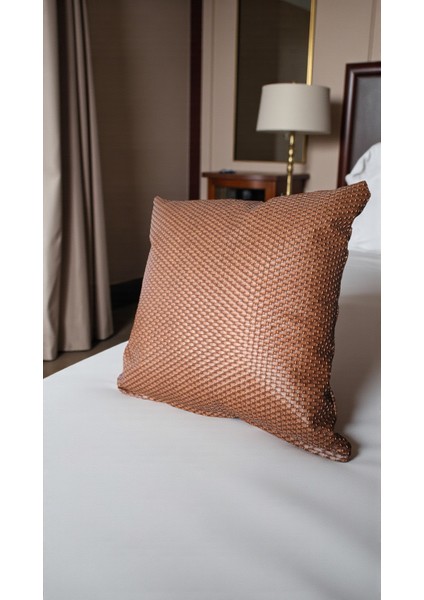 Deri 45X45 Kırlent ( Içi Dolu) Salon Minderi, Minder, Gold Deri , Minderi Koltuk Minderi, Yastık fırsatları