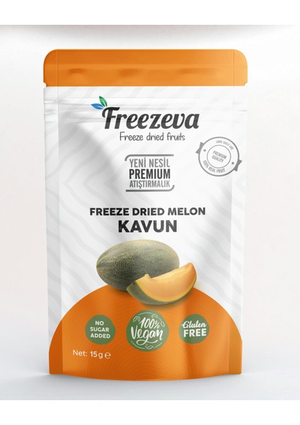 Dondurularak Kurutulmuş Kavun 15 gr – Freeze Dried Kavun- Kavun Kuru Meyve Cipsi