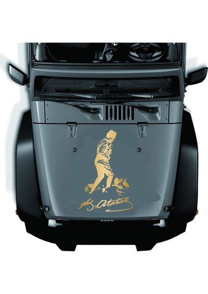 Mustafa Kemal Atatürk Kocatepe Silüet Sticker - Araba Oto Motosiklet Karavan Sticker 00617 fırsatları