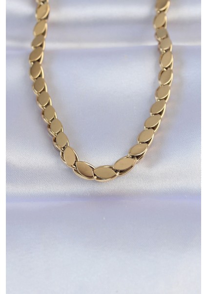 316L Çelik Gold Renk Arpa Model Kolye - TJ-BKO8748