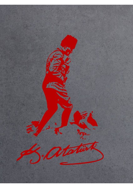 Mustafa Kemal Atatürk Kocatepe Silüet Sticker - Araba Oto Motosiklet Karavan Sticker 00617