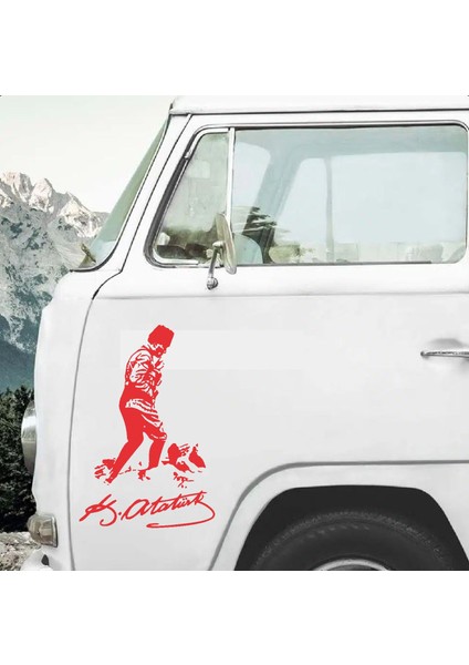 Mustafa Kemal Atatürk Kocatepe Silüet Sticker - Araba Oto Motosiklet Karavan Sticker 00617 fiyatları