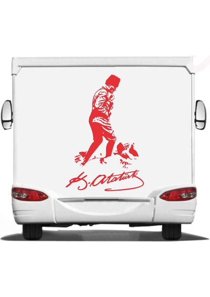 Mustafa Kemal Atatürk Kocatepe Silüet Sticker - Araba Oto Motosiklet Karavan Sticker 00617 modelleri
