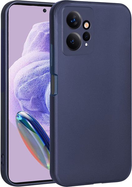 Xiaomi Redmi Note 12 4g Kılıf Nxxa Premier Silikon Kapak-Lacivert