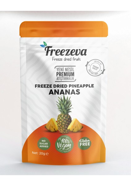 Dondurularak Kurutulmuş Ananas 20 gr – Freeze Dried Ananas - Ananas Kuru Meyve Cipsi