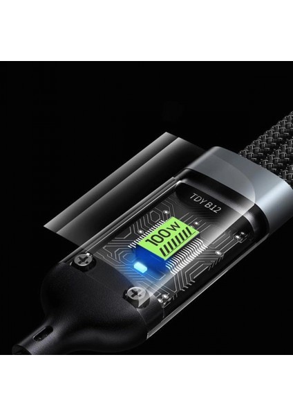 3in1 100w Hızlı Şarj Ve Data Kablosu, 1.2m Halat Örgü Kırılmaz Uç, Usb-c Lightning Micro Uyumlu, Dayanıklı Çoklu Cihaz Şarj Kablosu fırsatları