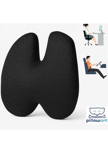 Visco Bel Yastığı Sırt Minderi Ortopedik Bel Minderi %100 Visco Destek Minder