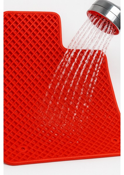 Seat Ateca 2020-2025 Aracınıza Özel Eva Paspas Kırmızı | Kaymaz ve Yıkanabilir Taraftar Oto Paspas