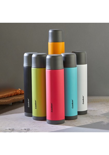 0.75LT Renkli Trend Termos Paslanmaz Çelik - Sızdırmaz Kapak = Bardak (5286)