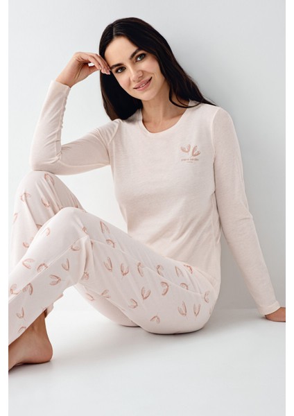 Kadın Pembe Pijama Takımı