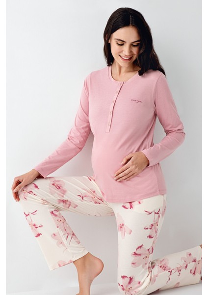 Kadın Pembe Pijama Takımı