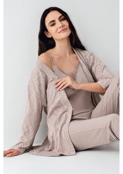 Kadın Kahverengi Sabahlık modelleri