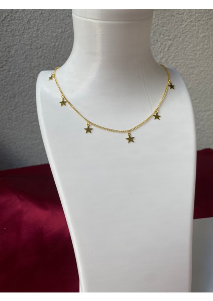 Kararmaz Çelik Yıldız Detaylı Kolye fırsatları