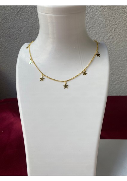 Kararmaz Çelik Yıldız Detaylı Kolye indirimleri