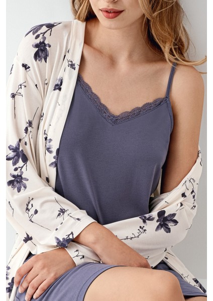 Kadın Lacivert Sabahlık modelleri