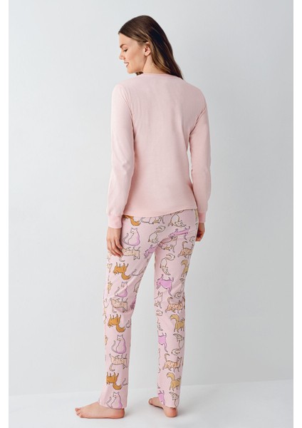 Kadın Pembe Pijama Takımı modelleri