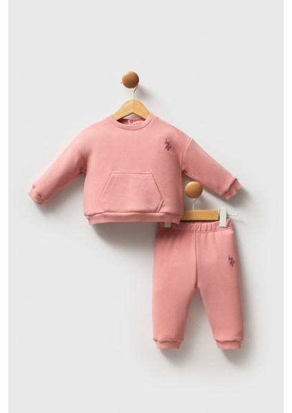 U.s. Polo Assn Kız Bebek Pembe Bebek Takımları