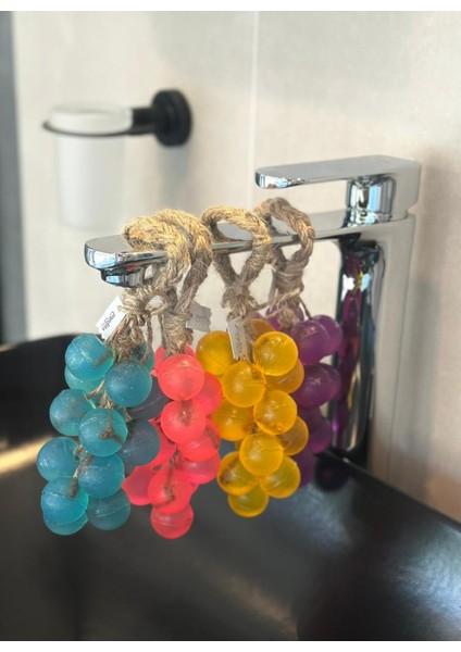 4 Renk Set Üzüm Salkım Musluk Sabun 4 Farklı Koku