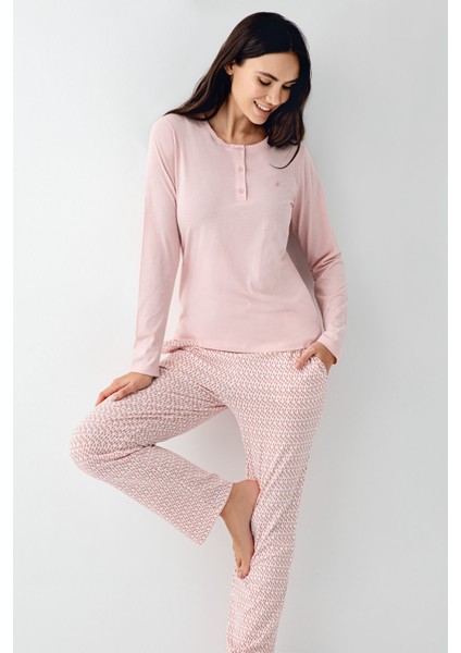 Kadın Pembe Pijama Takımı