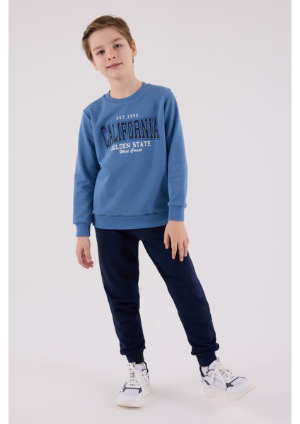 Erkek Çocuk Mavi Eşofman Takımı modelleri