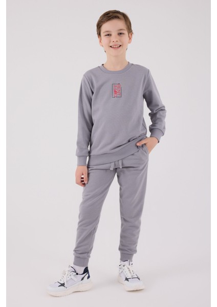 Erkek Çocuk Gri Eşofman Takımı