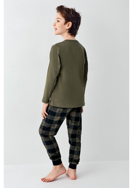 Erkek Çocuk Haki Pijama Takımı fırsatları
