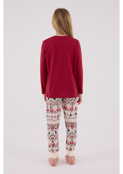 Kız Çocuk Kırmızı Pijama Takımı fırsatları
