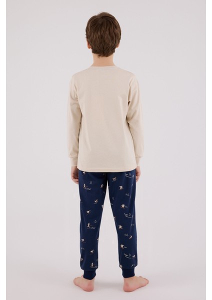 Erkek Çocuk Bej Pijama Takımı fırsatları