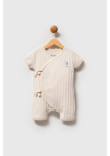 U.s Polo Assn Erkek Bebek Tulum Ekru Düz
