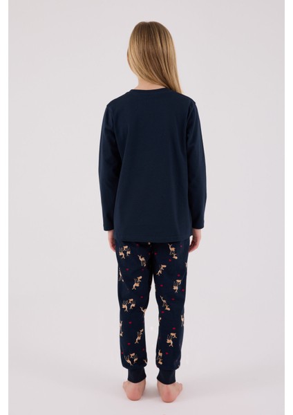Kız Çocuk Lacivert Pijama Takımı fırsatları