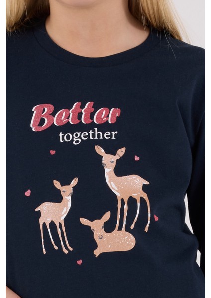 Kız Çocuk Lacivert Pijama Takımı indirimleri