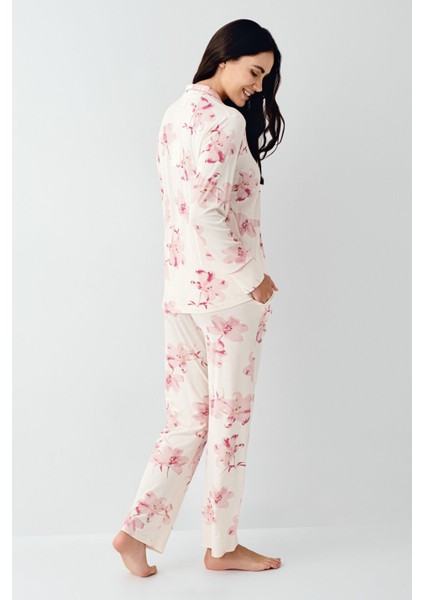 Kadın Krem Gömlek Pijama fırsatları