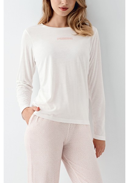 Kadın Beyaz Pijama Takımı modelleri