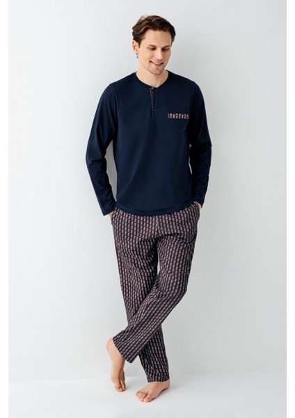 Erkek Lacivert Pijama Takımı
